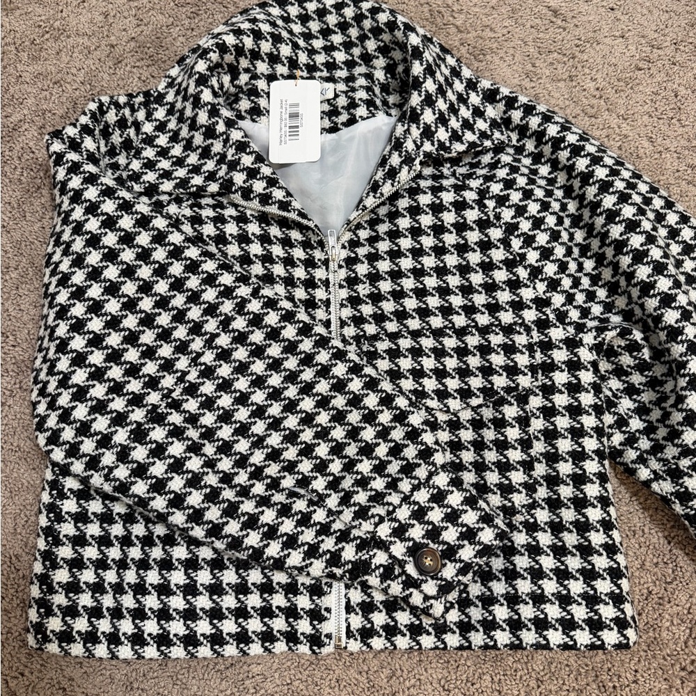 Houndstooth Black and White Women's Jacket